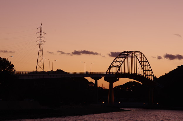 黄昏の笠戸大橋 写真共有サイト フォト蔵