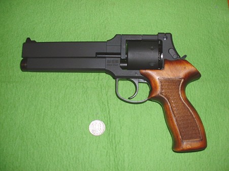 マルシン 「トグサの銃 マテバM-M2007」初回ロット(ただし グリップは別売り木製に交換済) 左側面 Doburok
